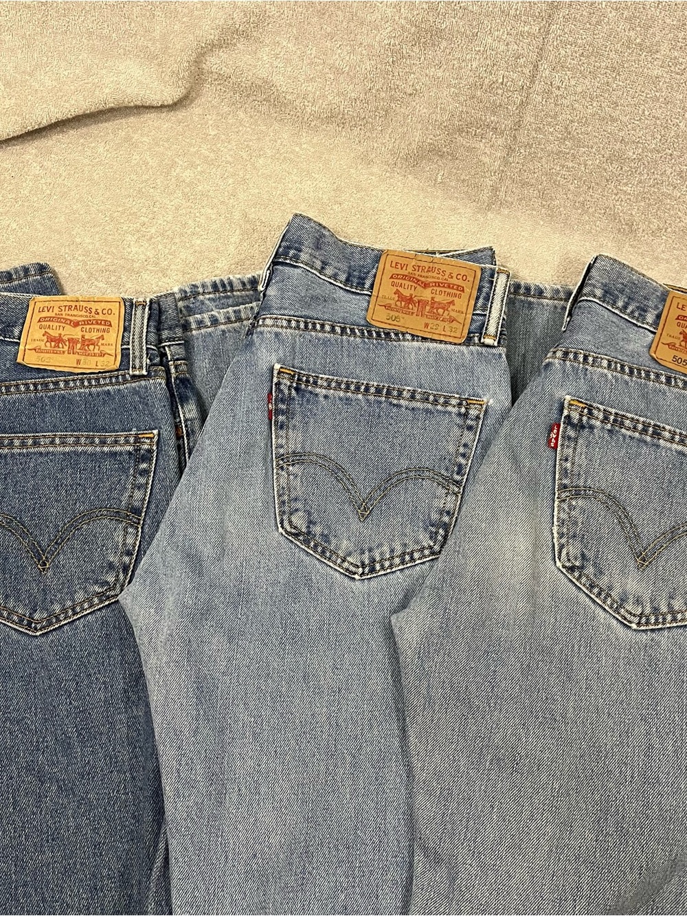 Levi’s 505 Mens Straight Fit Jeans 29x32 Lot Of 3 Y2k Distressed
